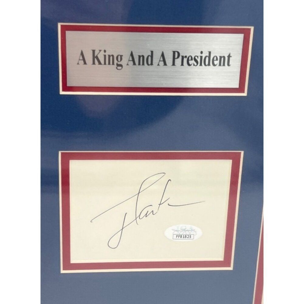 President Jimmy Carter & Richard Petty Signed Photo Cut  Framed JSA COA - Picture 3 of 9